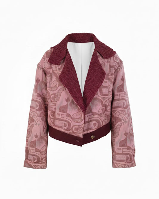 Burgundy biker jacket