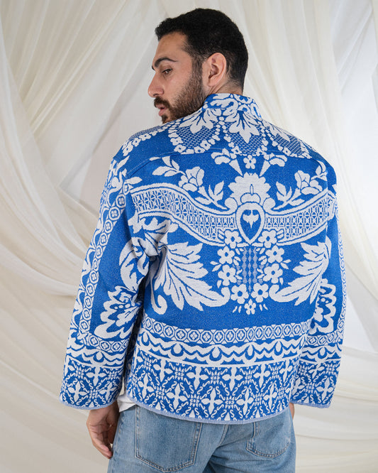 Damask blue jacket