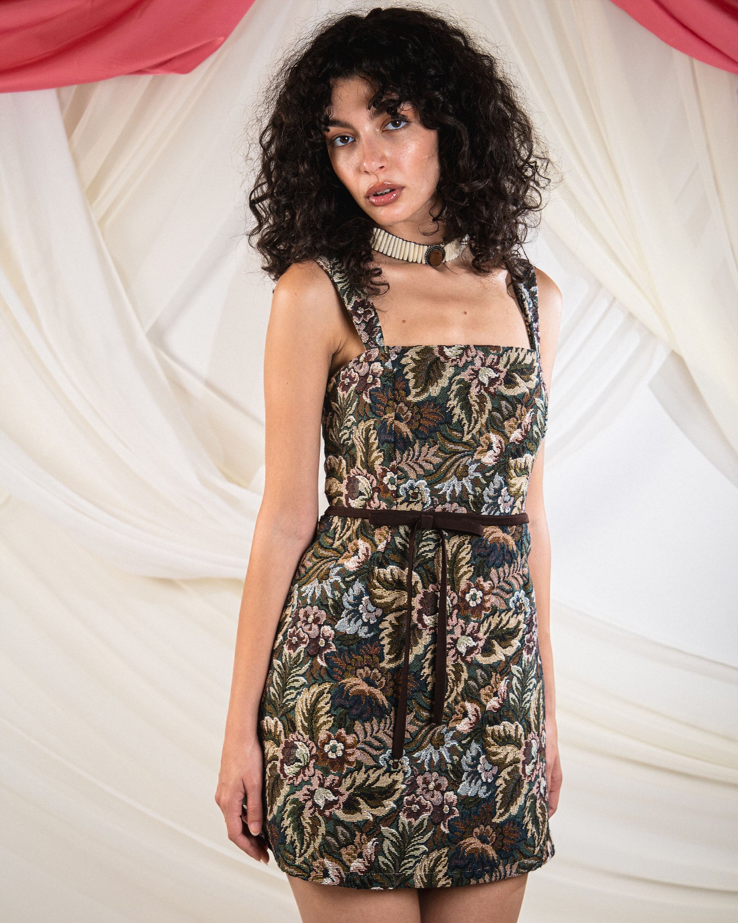 Autumn garden mini dress