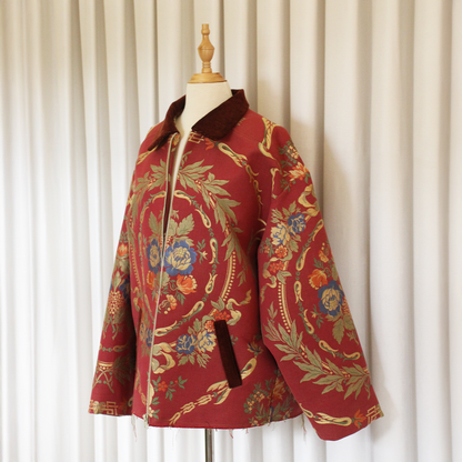 Crimson bloom jacket