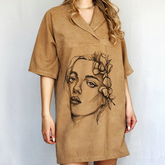 Face hand painted dress