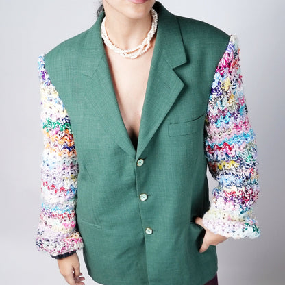 Green crochet jacket