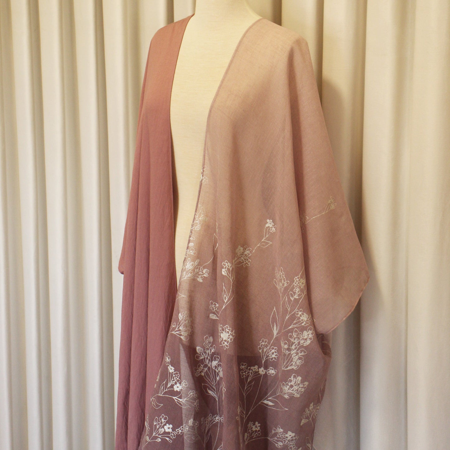 Gradient long kimono