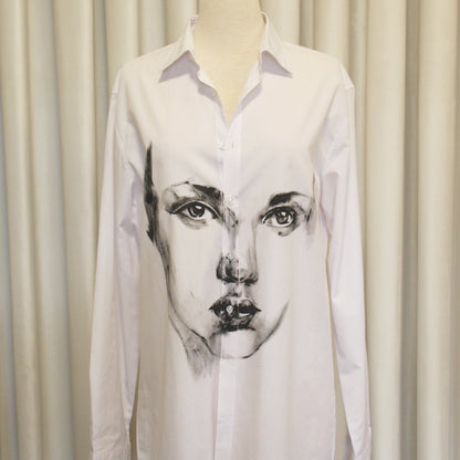 Le regard hand painted shirt