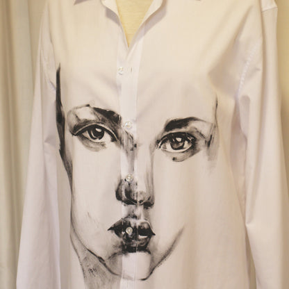 Le regard hand painted shirt