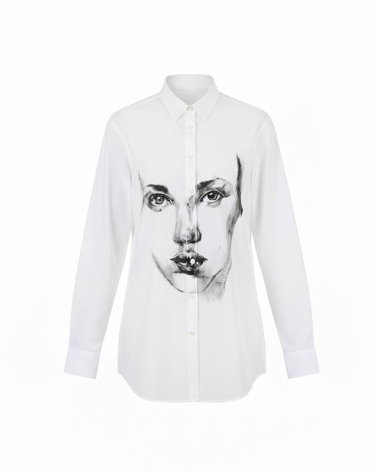Le regard hand painted shirt