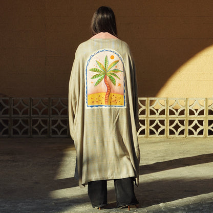 Palm abaya kimono