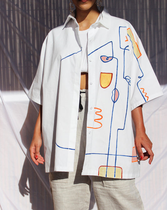 Khatt hand painted boxy shirt