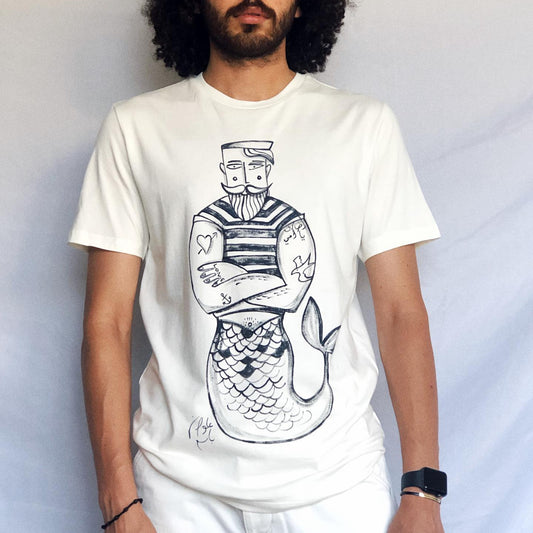 Merman hand painted T-shirt